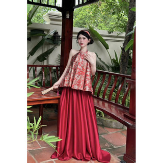Set yếm gấm chân váy lua TKCC