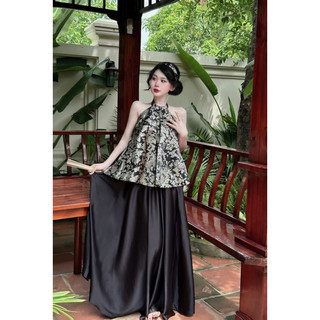 Set yếm gấm chân váy lua TKCC