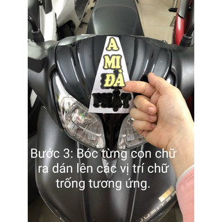 (Gieo duyên) DECAL DÁN CHỮ “A MI ĐÀ PHẬT” (DÁN XE MÁY, V.v CHỐNG NƯỚC 100%)