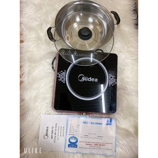 🦋Bếp Từ Đơn Mini Midea  MI-K1923B Tặng Kèm Nồi và  Midea  MI-K1917EF Chính Hãng Bh Toàn Quốc 12 T