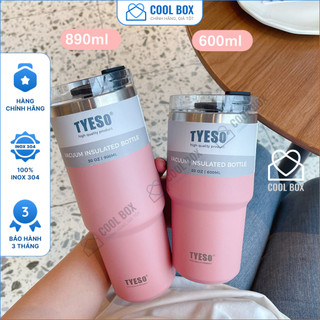 Ly giữ nhiệt Tyeso 900 ml, cốc giữ nhiệt cao cấp 900ml inox 304 COOLBOX inox 304 chính hãng