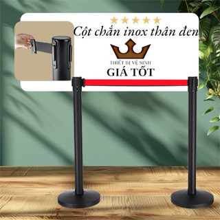Cột chắn inox thân đen 2m,3m - Hàng nhập khẩu chính hãng chất lượng