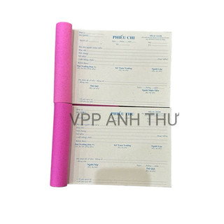 COMBO 5 CUỐN PHIẾU THU CHI 1 LIÊN 40 TỜ MỎNG