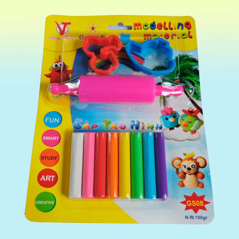 ĐẤT SÉT - ĐẤT NẶN  8 - 12 MÀU CÓ KHUÔNG