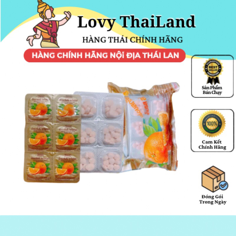 1  Vỉ 24 hộp Kẹo C Vị Cam Trái Tim Thái Lan – Vé  về tuổi thơ(sét 3 hộp)
