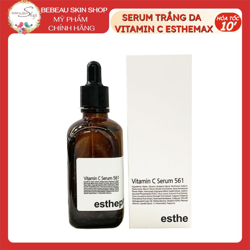 TINH CHẤT ESTHEMAX VITAMIN C 561 SERUM TRẮNG SÁNG DA CHỐNG LÃO HÓA 100ML CHÍNH HÃNG - BEBEAU
