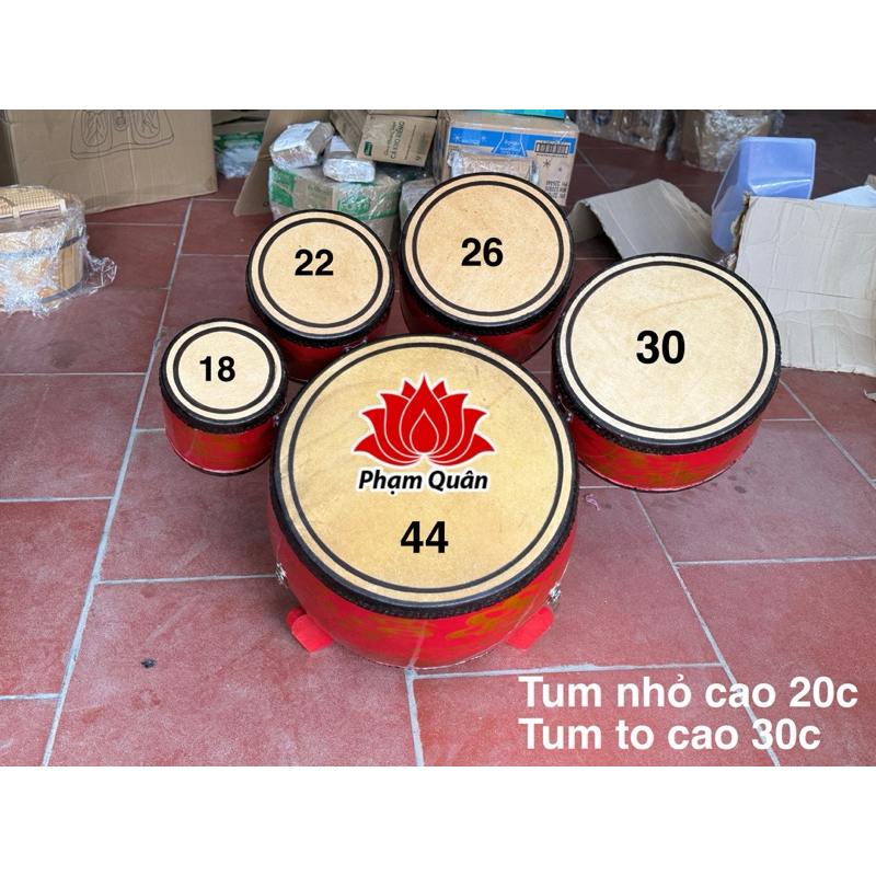 Trống hát chầu văn, Trống hát văn, Trống gỗ mít (mặt 44C x cao 30c)