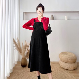 Yếm bầu mùa đông công sở Dambauxinh-BCA2689 váy bầu sét rời chất đẹp không kèm áo