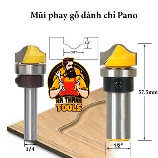 Mũi Phay Gỗ Đánh Chỉ Pano Cốt 6.3 & 12.7mm