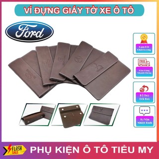 Ví Đựng Giấy Tờ Xe Ô Tô Giấy Đăng Kiểm Ô Tô Da Pu Cao Cấp Logo FORD Và Nhiều Logo Khác, Bền Đẹp