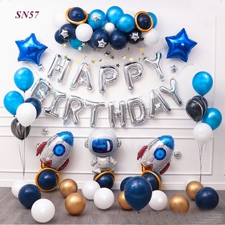 Set Bóng Bay Trang Trí Sinh Nhật Phi Hành Gia