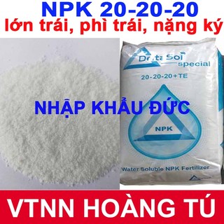 Phân NPK CAO CẤP 20-20-20 - TE  NHẬP KHẨU ĐỨC - Cho Hoa Kiểng - Rau Màu 1 KG