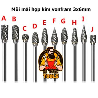 Mũi mài khắc hợp kim Vonfram - Mũi chạm khắc làm lũa gỗ, kim loại,...