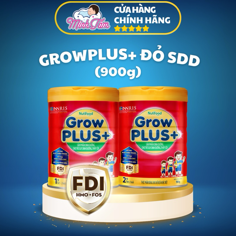 Sữa bột Nutifood GrowPLUS+ đỏ (900g)