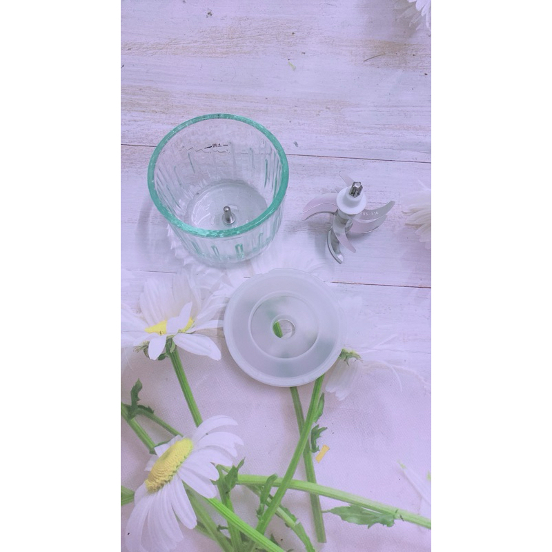 cối thủy tinh, trục dao, nắp nhựa máy xay cocobear 8 lưỡi