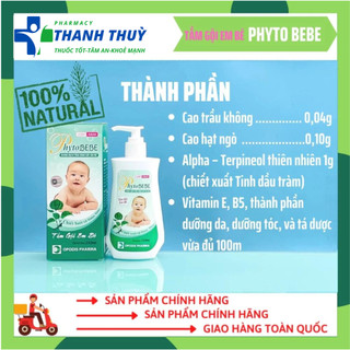 PHYTOBEBE [Chai 100-250ml] DUNG DỊCH TẮM RÔM SẢY EM BÉ