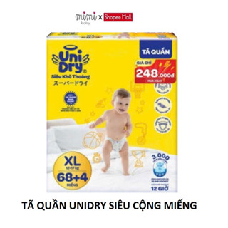 (1 bỉm tặng 1 gói bvs) Tã quần UniDry Siêu Khô Thoáng Siêu Cộng Miếng Đủ Size M/L/XL/XXL