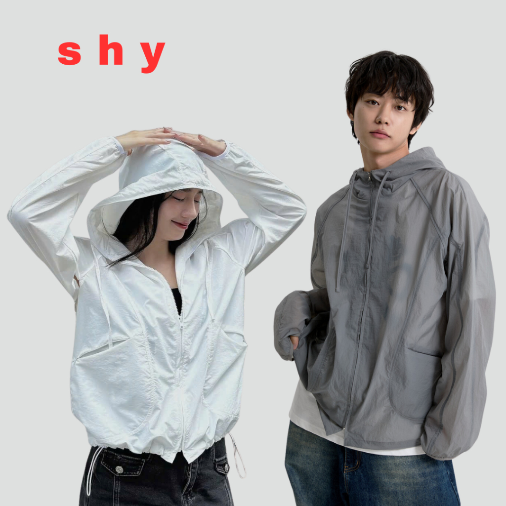 Áo Khoác Gió Nam Nữ 1 lớp, Vải Gió Nhăn Chống Nắng, Chống Gió 2024 Menswear Jacket