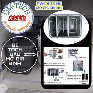 { Tặng Miễn Phí Gioang Silicon} Bể tách mỡ, bẫy mỡ loại 25 lít, dùng cho gia đình, chung cư RẺ NHẤT