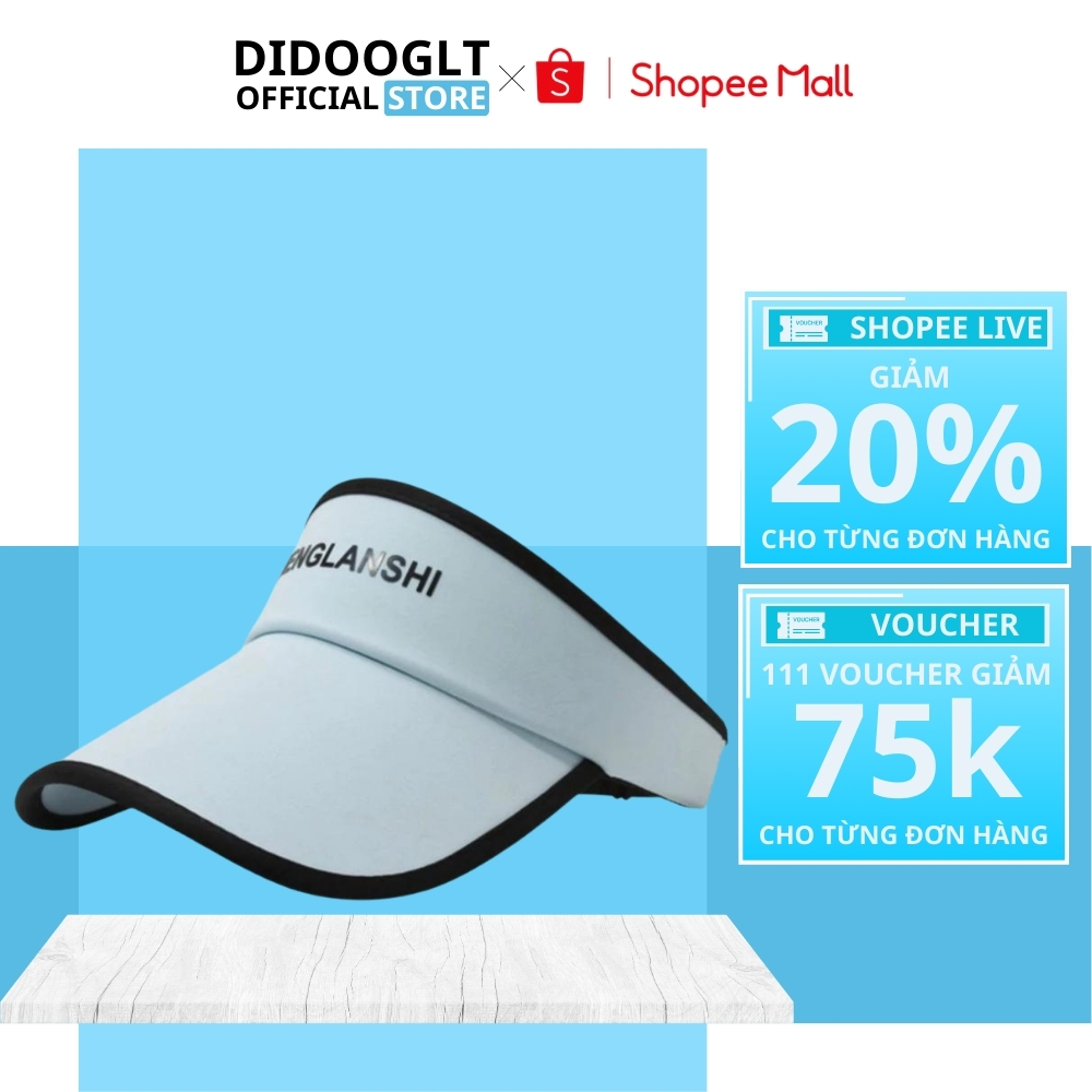 Mũ lưỡi trai thể thao nửa đầu vành rộng - Nón Lưỡi Trai Nửa Đầu Vành Rộng đơn giản màu sắc trang nhã - Didooglt