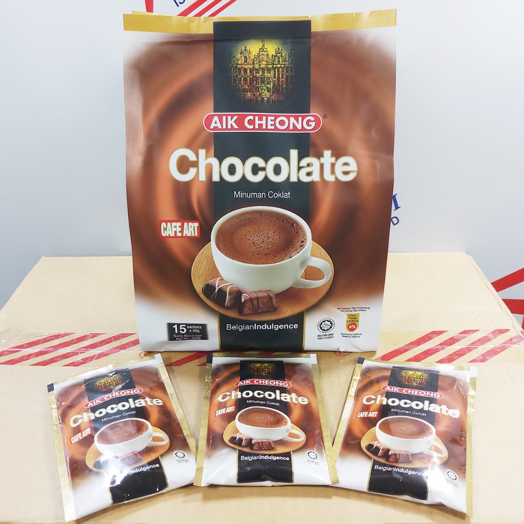 Thức uống Socola (Chocolate) Aik Cheong bịch 600g (15 gói nhỏ 40g)