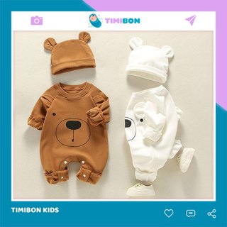  Bodysuit Dài Tay Cho Bé Trai Bé Gái Body Thu Đông Gấu Mềm Mịn Mẫu Quần Áo Trẻ Em Liền Thân –  BDD72  