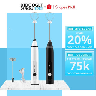 Máy Đánh Trứng, Đánh Sữa Và Tạo Bọt Cafe Cầm Tay Không Dây Chính Hãng 3 Cấp Độ, Hỗ Trợ Sạc Pin