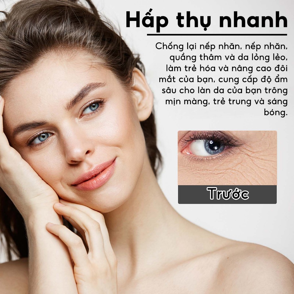 Kem dưỡng mắt EELHOE Niacinamide giảm quầng thâm nếp nhăn cấp ẩm dưỡng da quanh mắt và phục hồi da