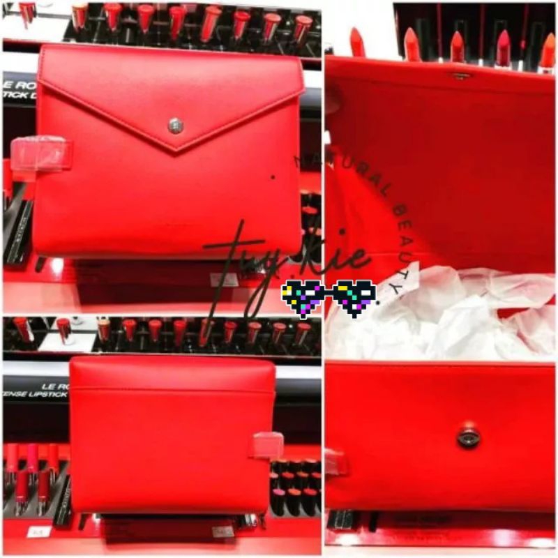 [ Gift hãng 100% ] Túi mỹ phẩm Gavanchì nền đỏ