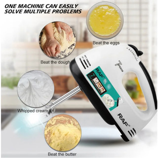 Máy đánh trứng trộn bột 2L RAF R.6637, có 7 tốc độ có thể điều chỉnh kèm âu trộn