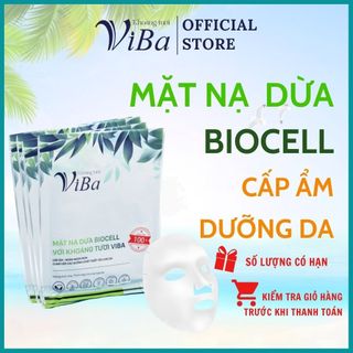 Mặt nạ dừa biocell với Khoáng tươi ViBa lên men tự nhiên cấp ẩm, ngừa mụn, sáng da căng mướt