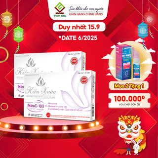 Viên Uống Tăng Nội Tiết Tố Nữ Kiều Xuân, Giảm Nám, Giảm Lão Hóa, Sáng Da (Combo 2 Hộp tặng Xịt Mũi) 