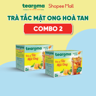  Combo 2 Trà Tearoma hòa tan vị Tắc mật ong hộp 196g  14 gói x 14g  
