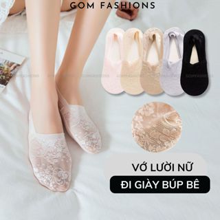 Vớ lười nữ đi giày búp bê GOMTAT chống tuột gót, tất mang giày lười tàng hình chất liệu mềm mại -LUAREN-PO-3028-1DOI