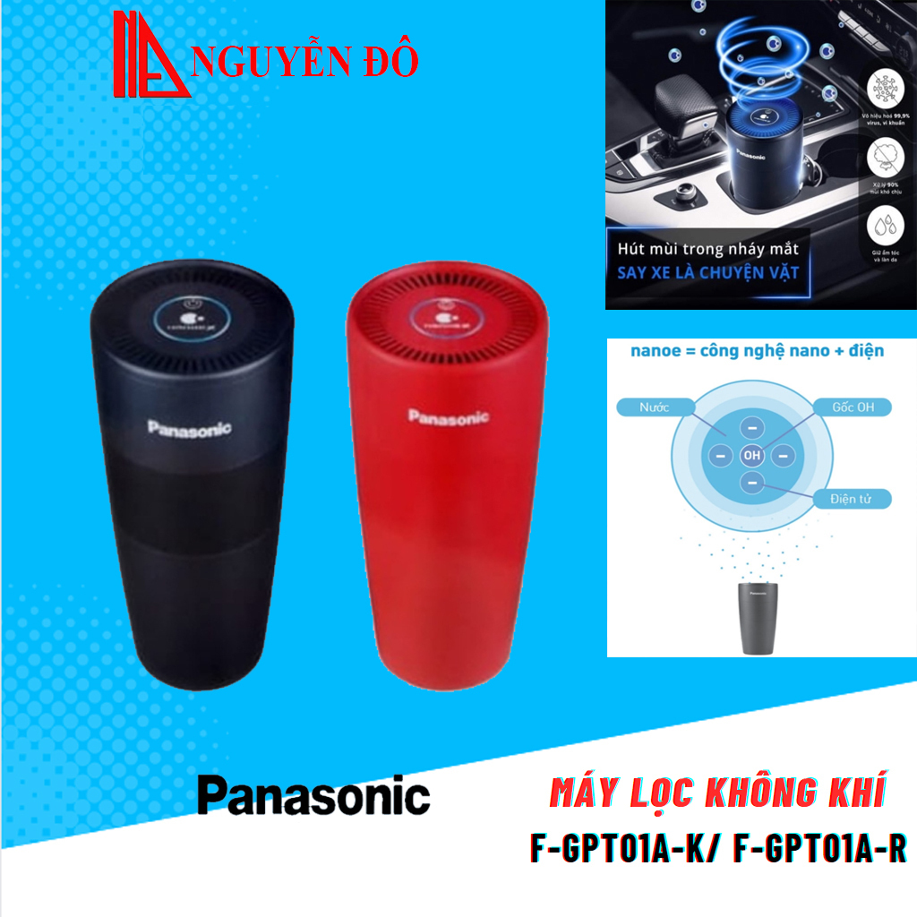 Máy lọc không khí khử mùi Panasonic F-GPT01A-K/ F-GPT01A-R có 2 màu đỏ,đen công nghệ lọc nanoe™X TỔN