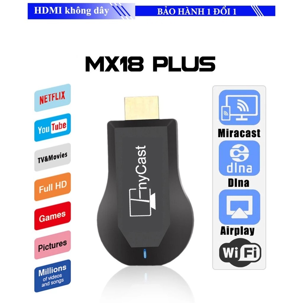 HDMI KHÔNG DÂY ANYCAST MX 18 PLUS