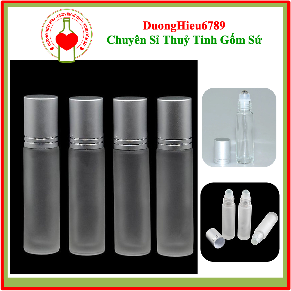 Vỏ Lọ Bi Lăn Đựng Tinh Dầu, Chai Bi Lăn Đựng Dầu Dừa, Chiết Nước Hoa 10ml - Duonghieu6789