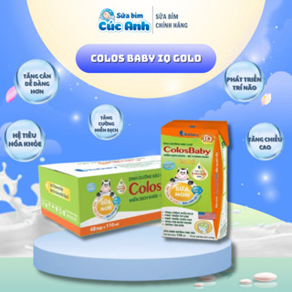 Thùng sữa bột pha sẵn Colos Baby IQ Gold 110ml, sữa hộp công thức dinh dưỡng cho bé