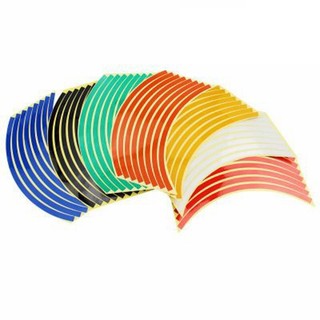 Bộ tem dán viền mâm, decal dán vành mâm phản quang, dán chỉ mâm xe máy, ô tô, xe điện ,size mâm 17-18 INCH