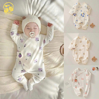  Body thu đông cho bé trai bé gái Hình dễ thương Bodysuit cho bé chất Cotton mềm mịn Bộ liền quần cho bé từ 0-12M 