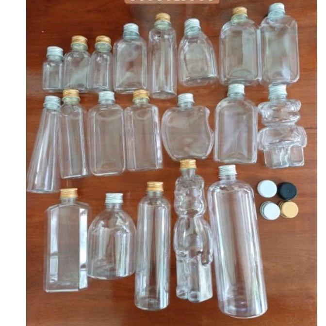 Combo 20 Chai Nhựa Từ 50ml Đến 1l Nắp Nhôm Đựng Trà Sữa