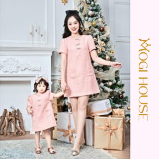  XẢ LẺ SIZE- Váy Đôi Mẹ Và Bé Gái Thiết Kế DORIS DRESS Váy Đầm Dạ Tweed Xuông MOGIHOUSE 