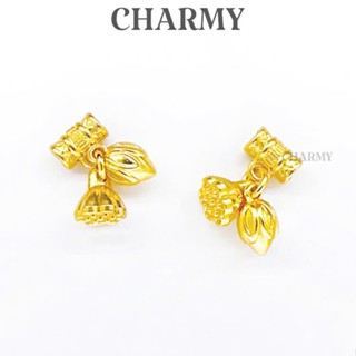 Charm ống treo đài và hoa sen H8010 Hợp kim cao cấp - Phụ kiện làm vòng tay, vòng cổ DIY - Charmy