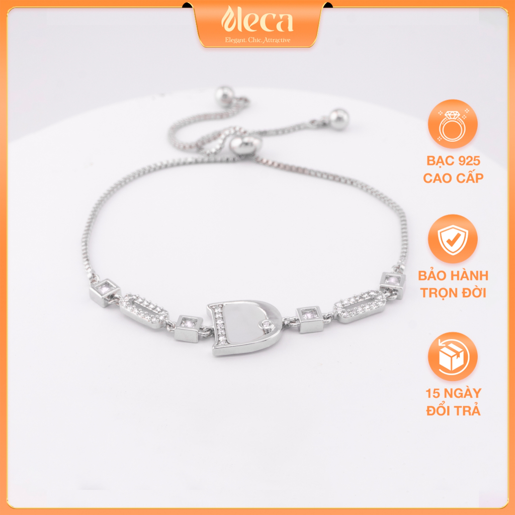 Lắc Tay Bạc 925 Nữ, Vòng Tay Bạc 925 Nữ ELECA Moonlit Sonata Bạc 925 Viền Đính Đá Bạc Ý Mạ Vàng 18K 