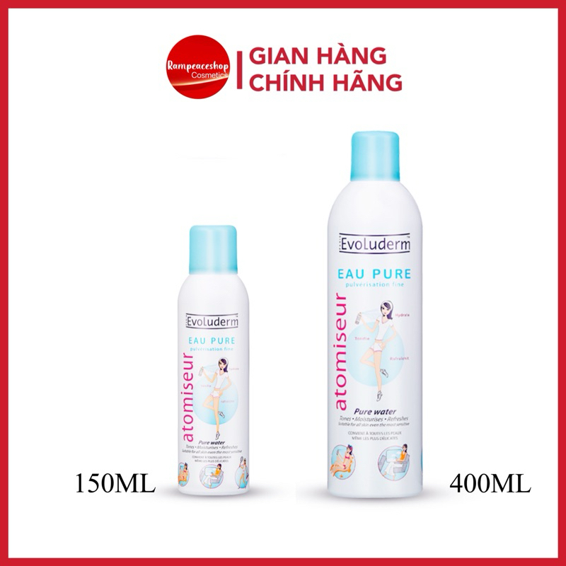 Xịt Khoáng Evoluderm Pháp 150ml - 400ml