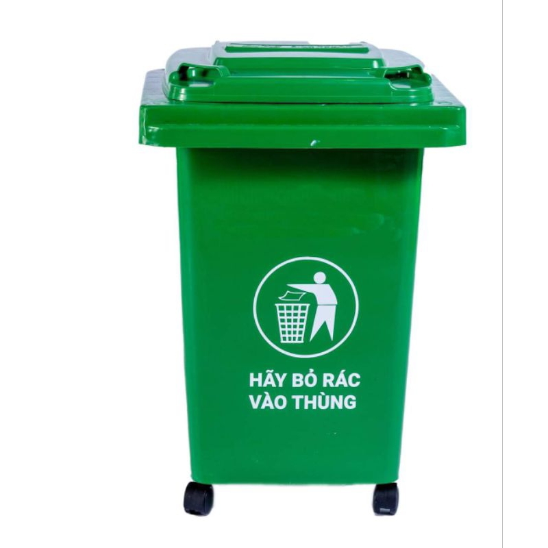 Loại thùng rác dành cho mọi nhà. Thùng rác 60 lít có bánh xe