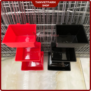   SET 10 cái  Máng ăn uống cho gà đá bằng nhựa loại 2 3 móc treo size ĐẠI TRUNG NHỎ 