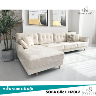 Bộ sofa góc L nỉ H20L2  màu sắc đa dạng tùy chọn kích thước 2m4x1m6 bảo hành 1 năm