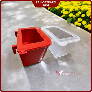  SET 10 Máng ăn chống bới cho chim vẹt gà nhựa tốt màu đẹp 