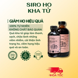 Siro ho kha tử Y Diệu, giảm ho viêm họng long đờm, khản tiếng, siro ho thảo dược hiệu quả, lành tính
